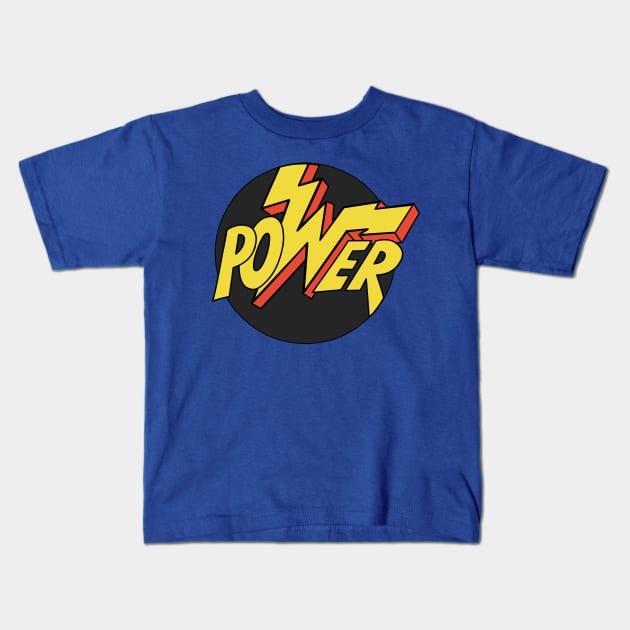 Power Records logo Kids T-Shirt by AlanSchell76